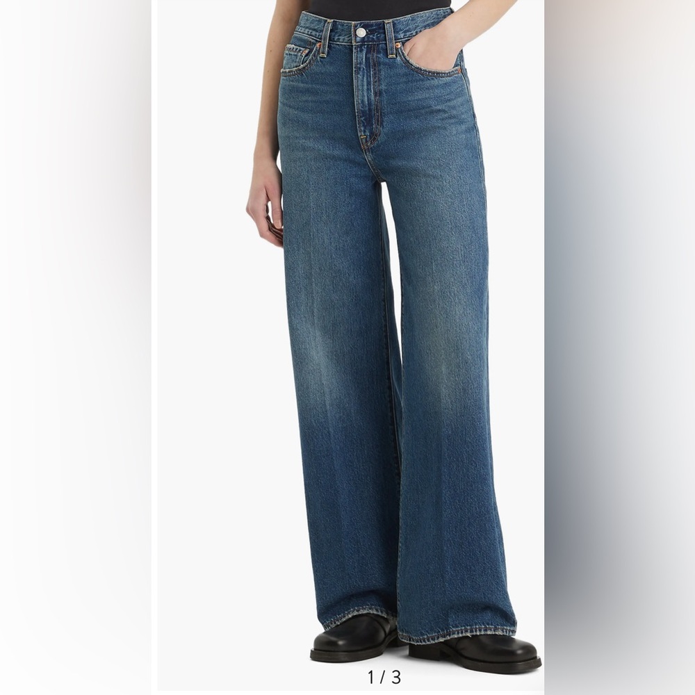 Levi's Blue Wide Leg Flare Jeans